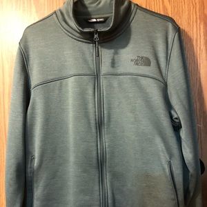 North Face hunter green fleece jacket